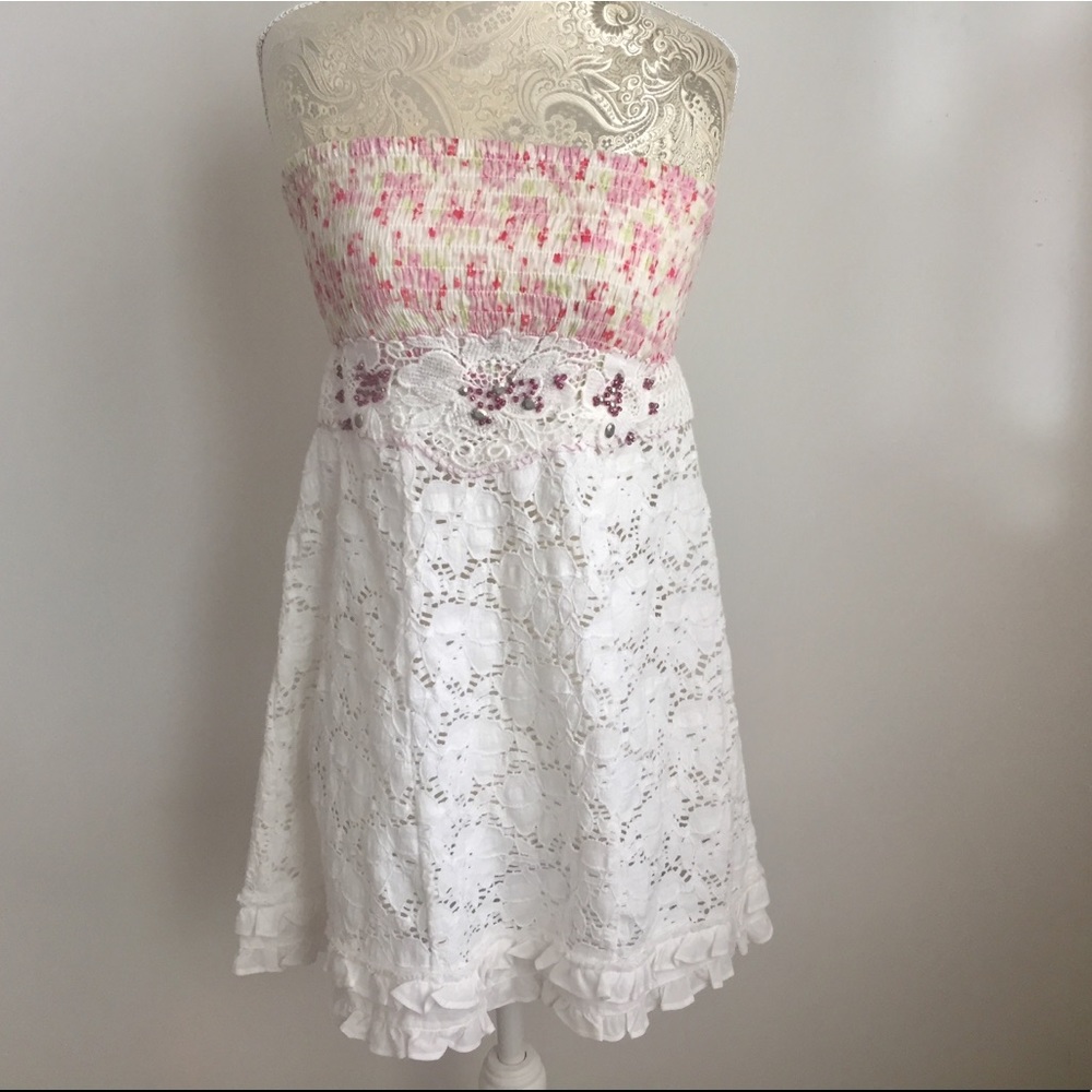 Free People strapless mini Dress in Small